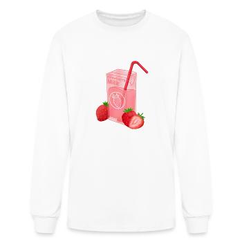 Strawberry Milk - Men's Long Sleeve T-Shirt - white - Front