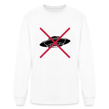 No UFOs Forbidden shield - Men's Long Sleeve T-Shirt - white - Front
