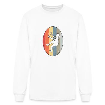 Rock Climbing Gifts Retro Rock Wall Rock Climber G - Men's Long Sleeve T-Shirt - white - Front