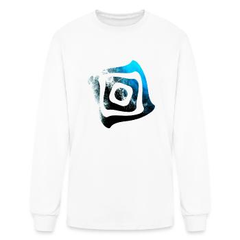 blue and white - Men's Long Sleeve T-Shirt - white - Front