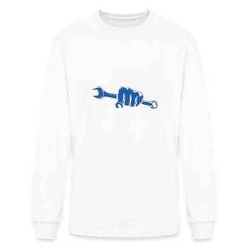 Tool Time - Men's Long Sleeve T-Shirt - white - Front