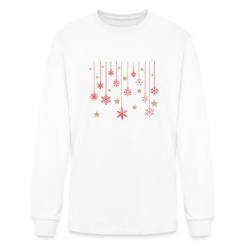 Snowflakes - Men's Long Sleeve T-Shirt - white - Front