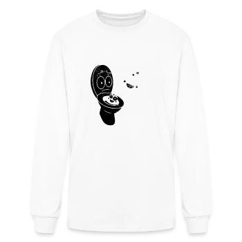 Don T Go out There Are poop Outside - Men's Long Sleeve T-Shirt - white - Front