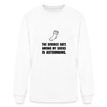 Sock Divorce Rate - Men's Long Sleeve T-Shirt - white - Front