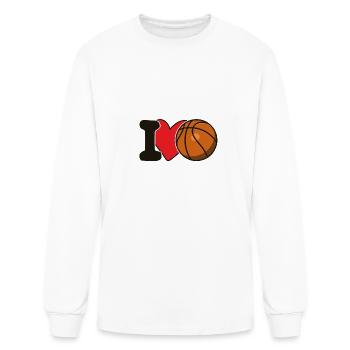 I Love Basketball For Basketball Lover - Men's Long Sleeve T-Shirt - white - Front