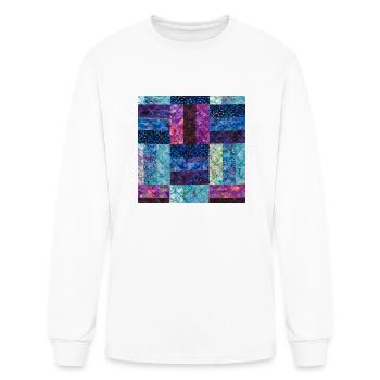 Comfy Soft Quilting Pattern - Men's Long Sleeve T-Shirt - white - Front