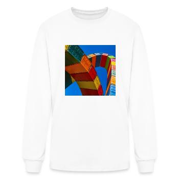 Container Storage Trade Haulage Freight Export - Men's Long Sleeve T-Shirt - white - Front