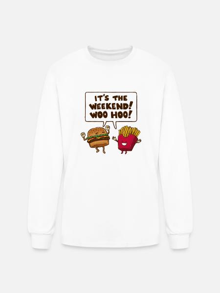 The Weekend Burger - Men's Long Sleeve T-Shirt - white