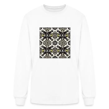 Square ornament - Men's Long Sleeve T-Shirt - white - Front