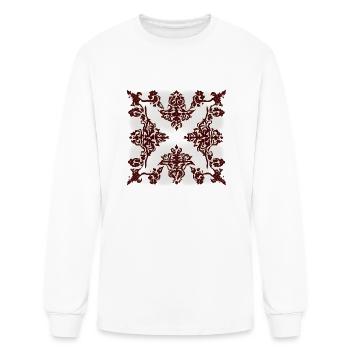 Burgundy ornament - Men's Long Sleeve T-Shirt - white - Front