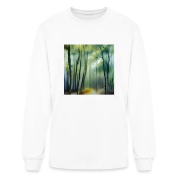 Fog in the water color forest - Men's Long Sleeve T-Shirt - white - Front