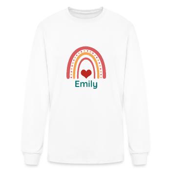 Emily Vintage Boho Rainbow - Men's Long Sleeve T-Shirt - white - Front