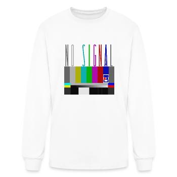 No signal TV screen SMPTE color bars - Men's Long Sleeve T-Shirt - white - Front