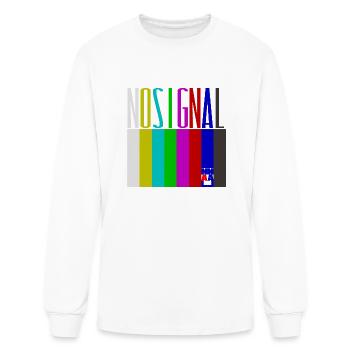 No signal TV screen EBU Colorbars - Men's Long Sleeve T-Shirt - white - Front