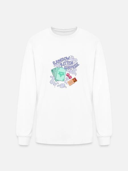 rainbow kitten surprise - Men's Long Sleeve T-Shirt - white