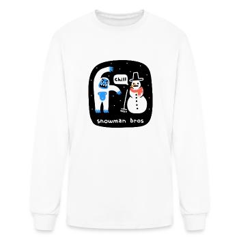 Snowman Bros - Men's Long Sleeve T-Shirt - white - Front