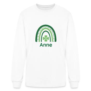 Anne Clover Charm Boho Rainbow - Men's Long Sleeve T-Shirt - white - Front