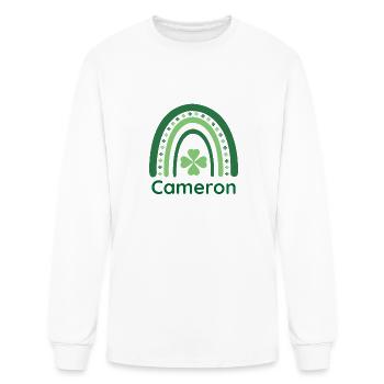 Cameron Clover Charm Boho Rainbow - Men's Long Sleeve T-Shirt - white - Front
