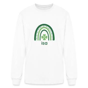 isa Clover Charm Boho Rainbow - Men's Long Sleeve T-Shirt - white - Front
