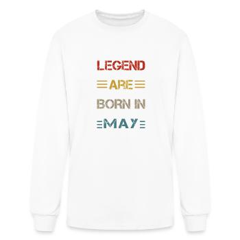 Legends Are Born In May - Men's Long Sleeve T-Shirt - white - Front