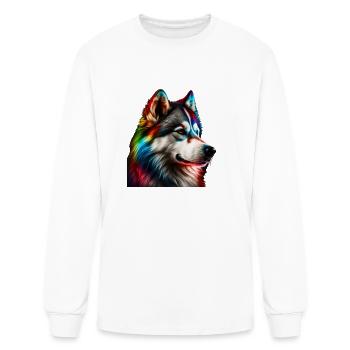 Husky - Men's Long Sleeve T-Shirt - white - Front