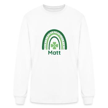 Matt Clover Charm Boho Rainbow - Men's Long Sleeve T-Shirt - white - Front