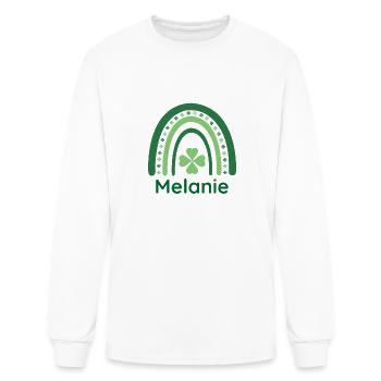 Melanie Clover Charm Boho Rainbow - Men's Long Sleeve T-Shirt - white - Front