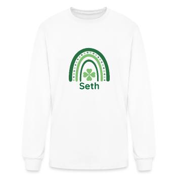 Seth Clover Charm Boho Rainbow - Men's Long Sleeve T-Shirt - white - Front