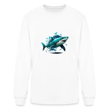 shark game ps 3 - Men's Long Sleeve T-Shirt - white - Front