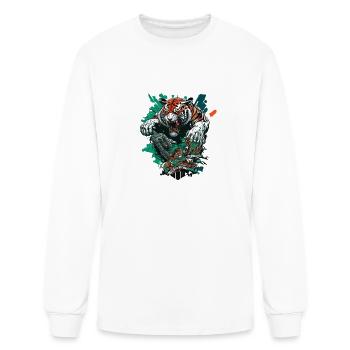 tiger ps five games - Men's Long Sleeve T-Shirt - white - Front