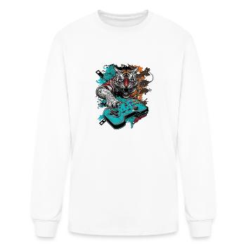 tiger ps five games - Men's Long Sleeve T-Shirt - white - Front