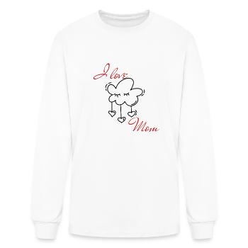 I love mom - Men's Long Sleeve T-Shirt - white - Front
