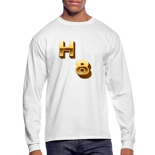 H 8 Letter & Number logo design - Men's Long Sleeve T-Shirt
