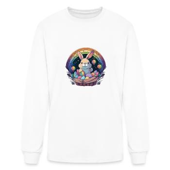 Bunny in Basket! - Men's Long Sleeve T-Shirt - white - Front