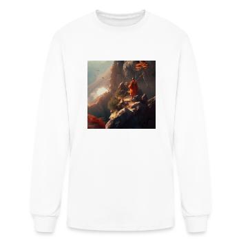 Meditating monk - Men's Long Sleeve T-Shirt - white - Front
