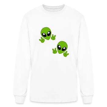 cute aliens chibi - Men's Long Sleeve T-Shirt - white - Front
