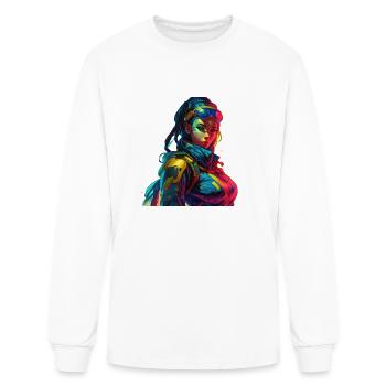 Cyberpunk Girl - Men's Long Sleeve T-Shirt - white - Front