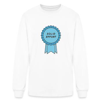 solid effort - Men's Long Sleeve T-Shirt - white - Front
