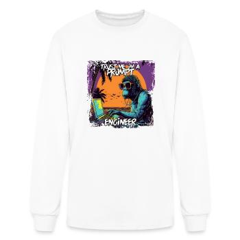 Trust me im a prompt Engineer Ape - Men's Long Sleeve T-Shirt - white - Front