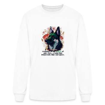 A dog's loyalty is a reminder of the power of pur - Men's Long Sleeve T-Shirt - white - Front