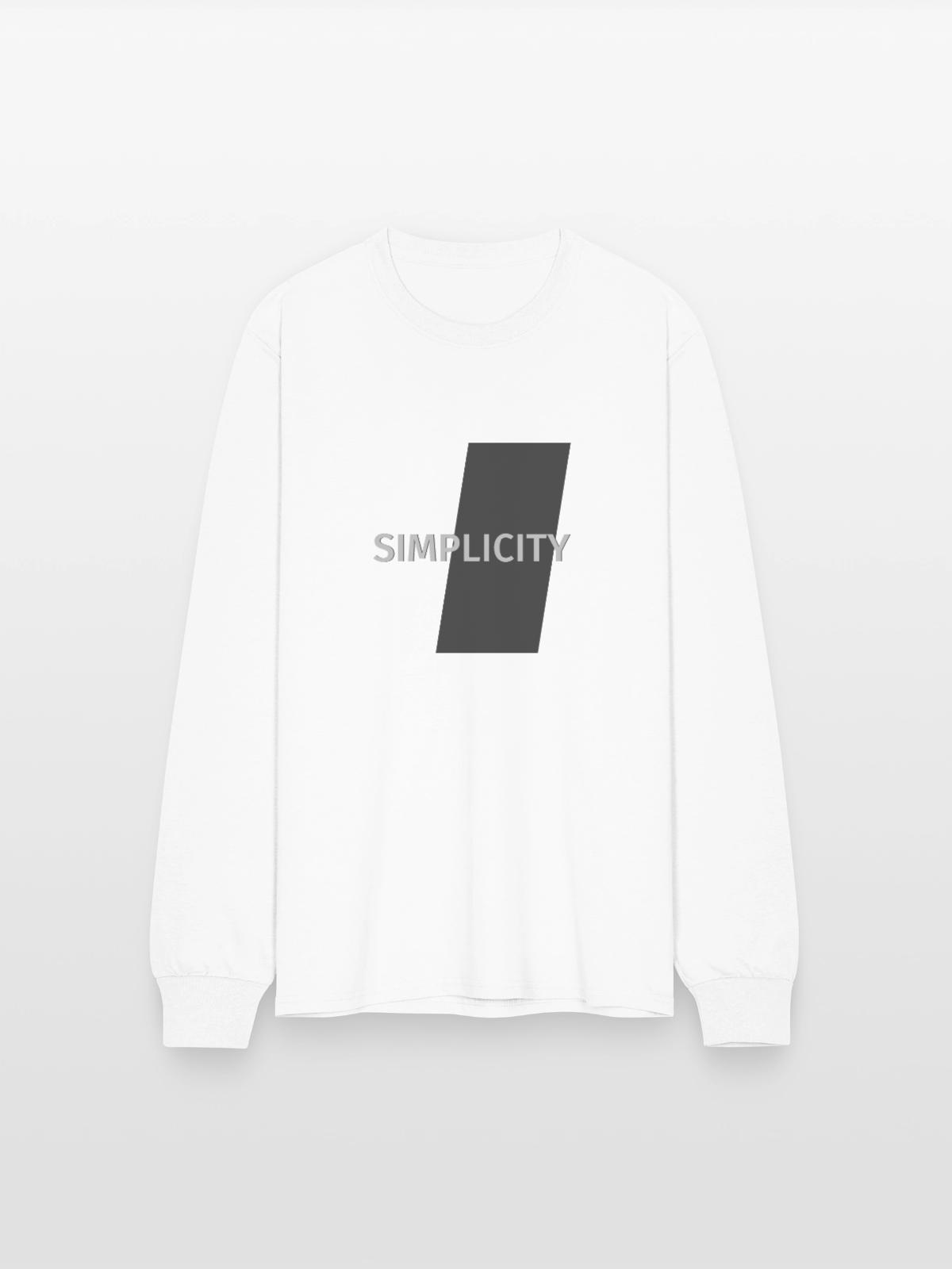 SIMPLICITY - Men's Long Sleeve T-Shirt - white - Front