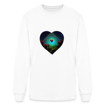 heart with thorn plant around - Men's Long Sleeve T-Shirt - white - Front