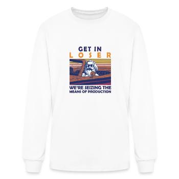 Karl Marx Get In Loser We're Seizing The Means - Men's Long Sleeve T-Shirt - white - Front