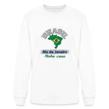 Brasil - Rio de Janeiro minha casa - Men's Long Sleeve T-Shirt - white - Front