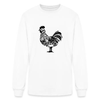 Chicken Hen Rooster Farm Chicks - Men's Long Sleeve T-Shirt - white - Front