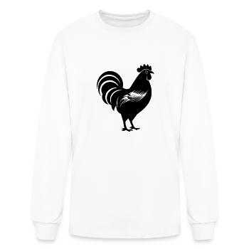 Chicken Hen Rooster Farm Chicks - Men's Long Sleeve T-Shirt - white - Front