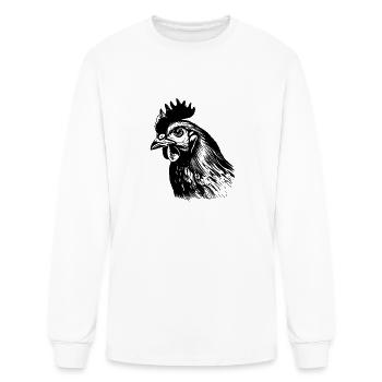 Chicken Hen Rooster Farm Chicks - Men's Long Sleeve T-Shirt - white - Front