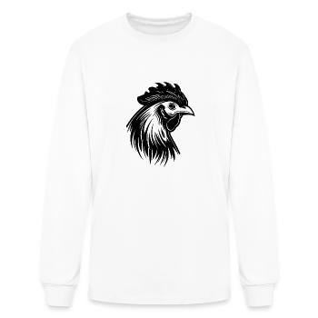 Chicken Hen Rooster Farm Chicks - Men's Long Sleeve T-Shirt - white - Front