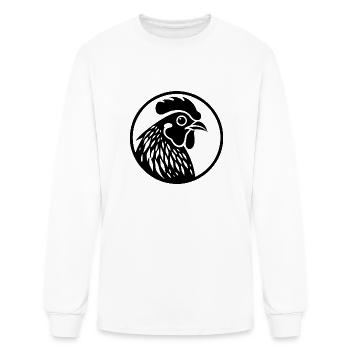 Chicken Hen Rooster Farm Chicks - Men's Long Sleeve T-Shirt - white - Front