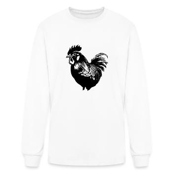 Chicken Hen Rooster Farm Chicks - Men's Long Sleeve T-Shirt - white - Front